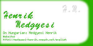 henrik medgyesi business card